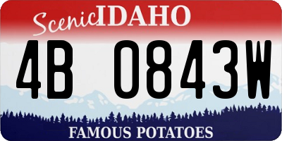 ID license plate 4B0843W