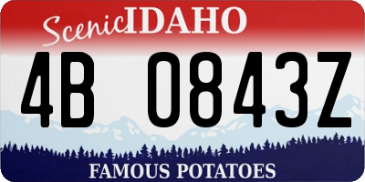 ID license plate 4B0843Z