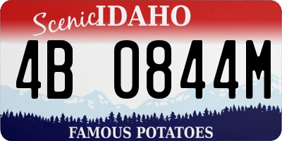 ID license plate 4B0844M