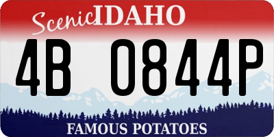 ID license plate 4B0844P