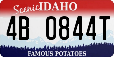 ID license plate 4B0844T