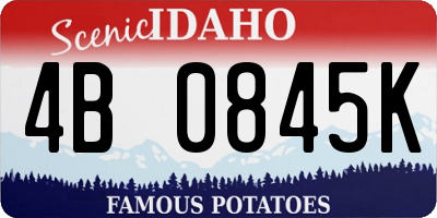 ID license plate 4B0845K