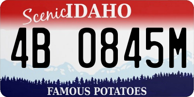 ID license plate 4B0845M