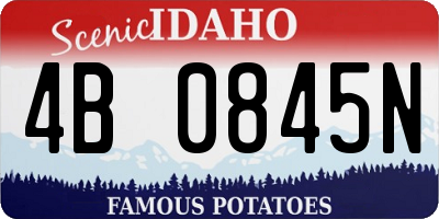 ID license plate 4B0845N