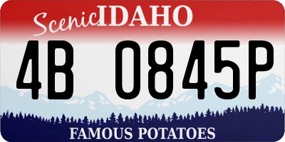 ID license plate 4B0845P