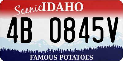 ID license plate 4B0845V