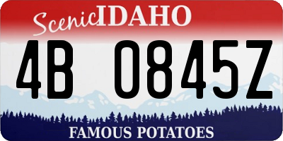 ID license plate 4B0845Z