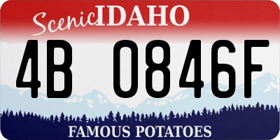 ID license plate 4B0846F