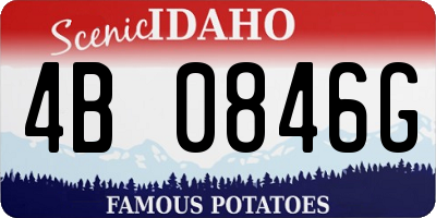 ID license plate 4B0846G
