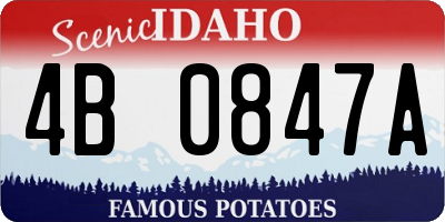 ID license plate 4B0847A