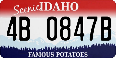 ID license plate 4B0847B