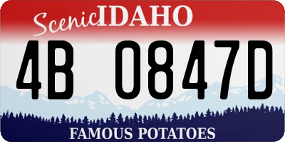 ID license plate 4B0847D