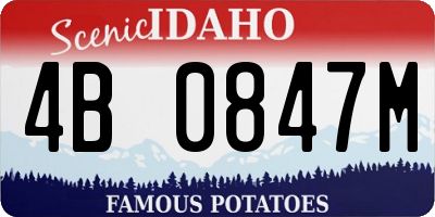 ID license plate 4B0847M