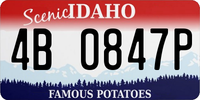 ID license plate 4B0847P