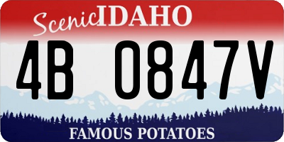 ID license plate 4B0847V