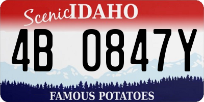 ID license plate 4B0847Y