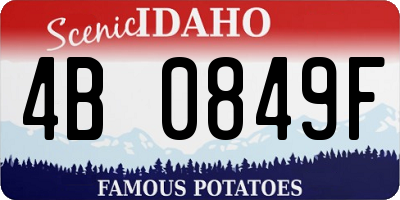 ID license plate 4B0849F