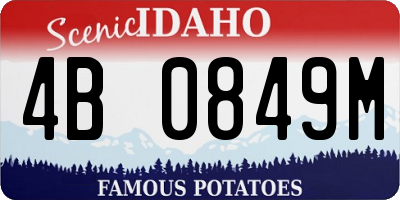 ID license plate 4B0849M