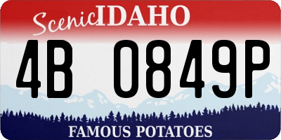 ID license plate 4B0849P