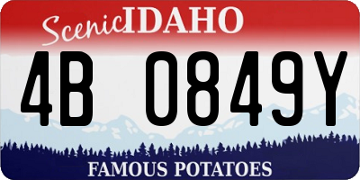 ID license plate 4B0849Y