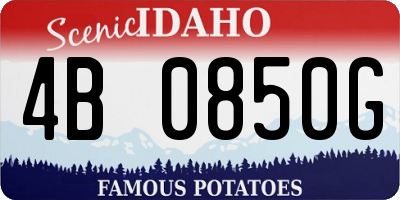 ID license plate 4B0850G