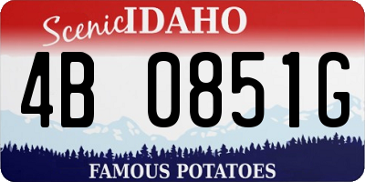 ID license plate 4B0851G