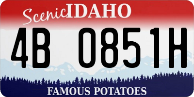 ID license plate 4B0851H