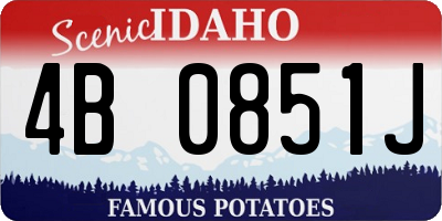ID license plate 4B0851J