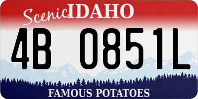 ID license plate 4B0851L