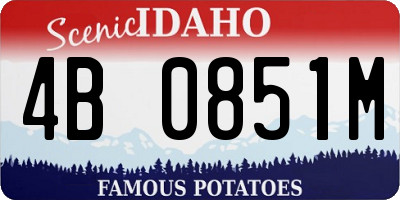 ID license plate 4B0851M