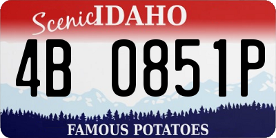 ID license plate 4B0851P
