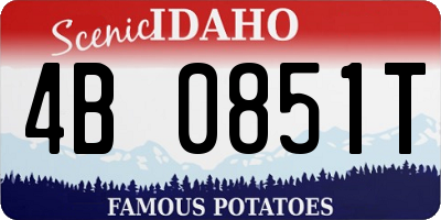 ID license plate 4B0851T