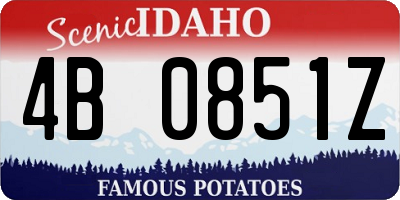 ID license plate 4B0851Z