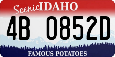 ID license plate 4B0852D