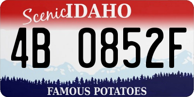 ID license plate 4B0852F