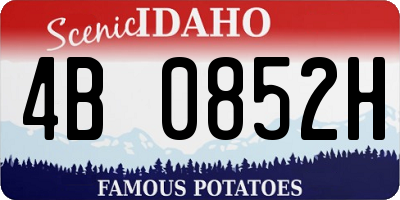 ID license plate 4B0852H