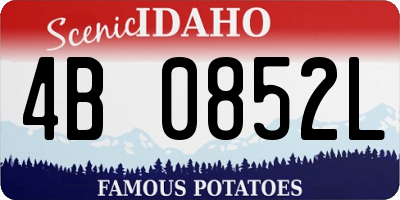 ID license plate 4B0852L