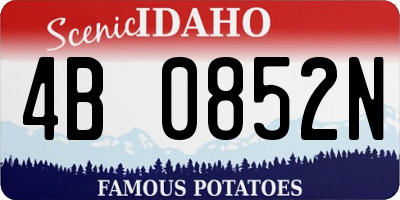 ID license plate 4B0852N
