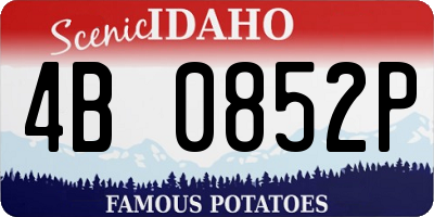 ID license plate 4B0852P