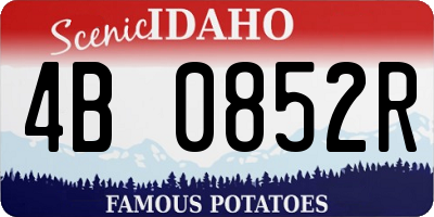 ID license plate 4B0852R