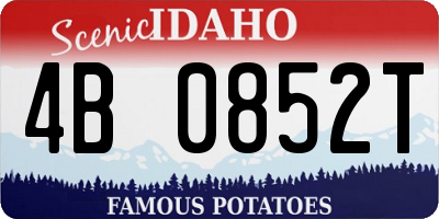 ID license plate 4B0852T
