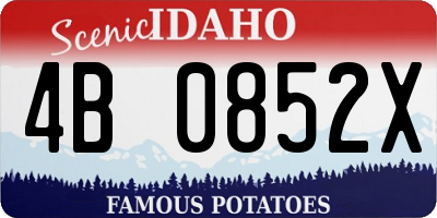 ID license plate 4B0852X