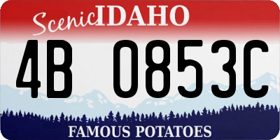 ID license plate 4B0853C