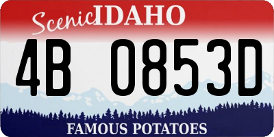 ID license plate 4B0853D