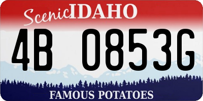 ID license plate 4B0853G