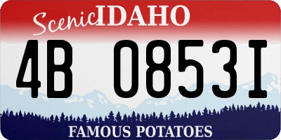 ID license plate 4B0853I