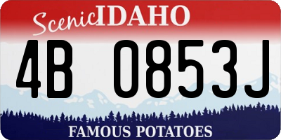 ID license plate 4B0853J