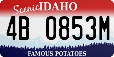 ID license plate 4B0853M