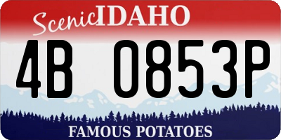 ID license plate 4B0853P