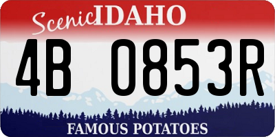 ID license plate 4B0853R